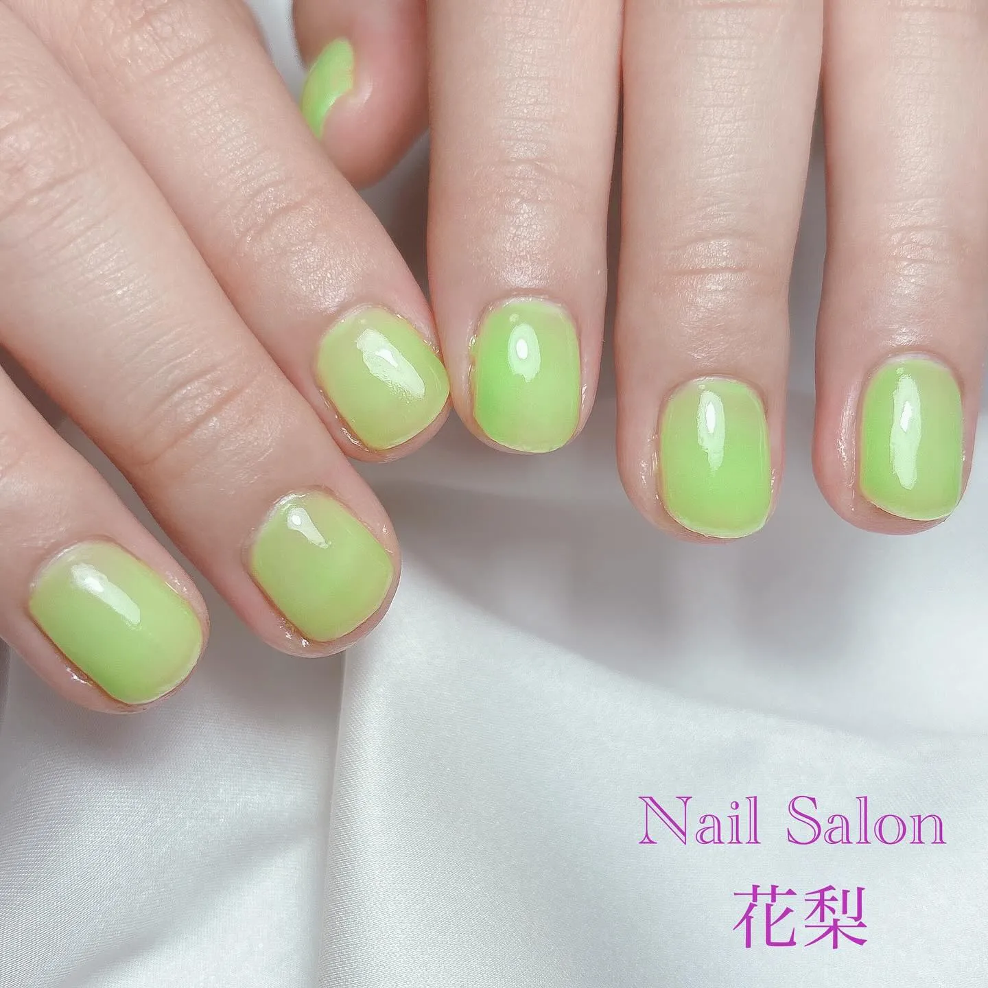 ワンカラーネイル💚