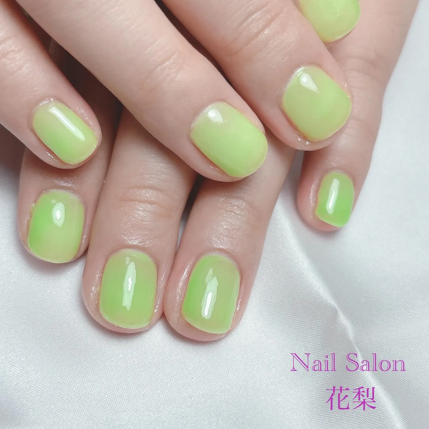 ワンカラーネイル💚