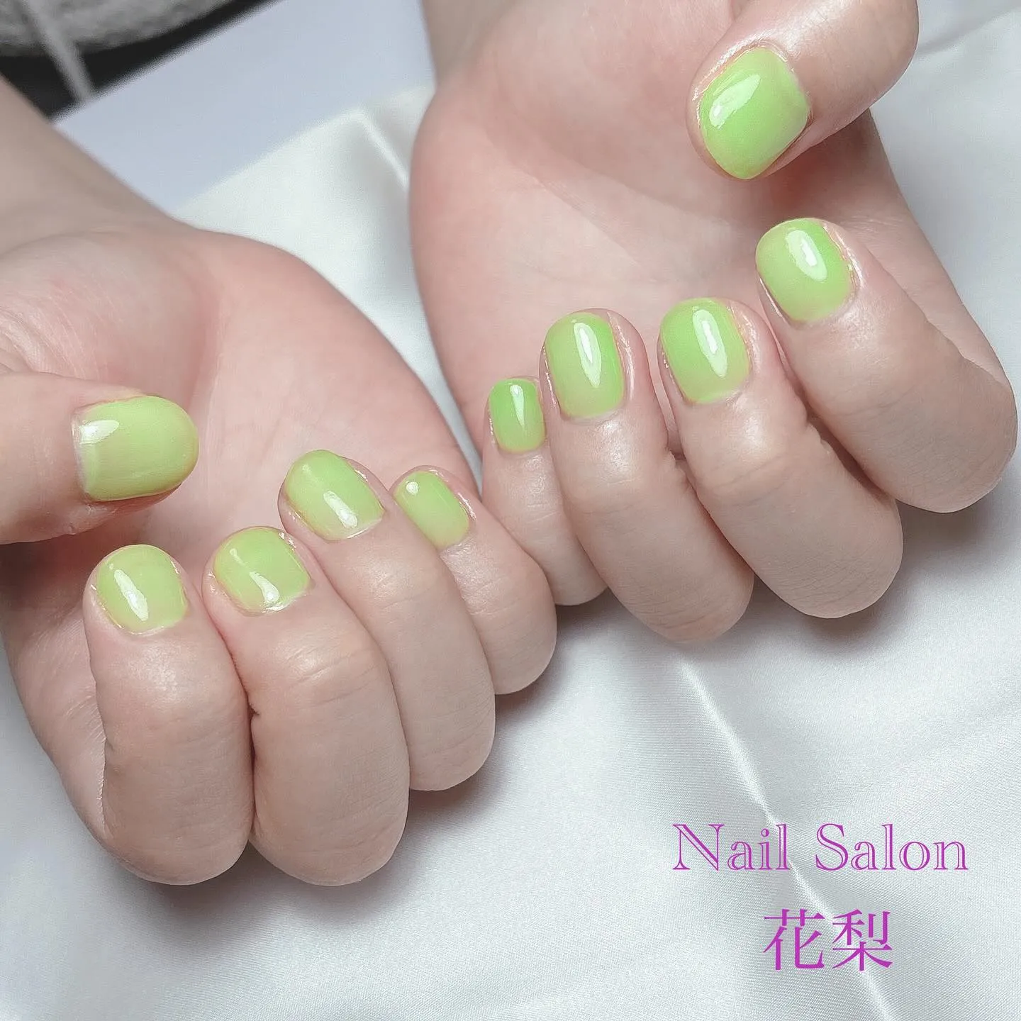 ワンカラーネイル💚