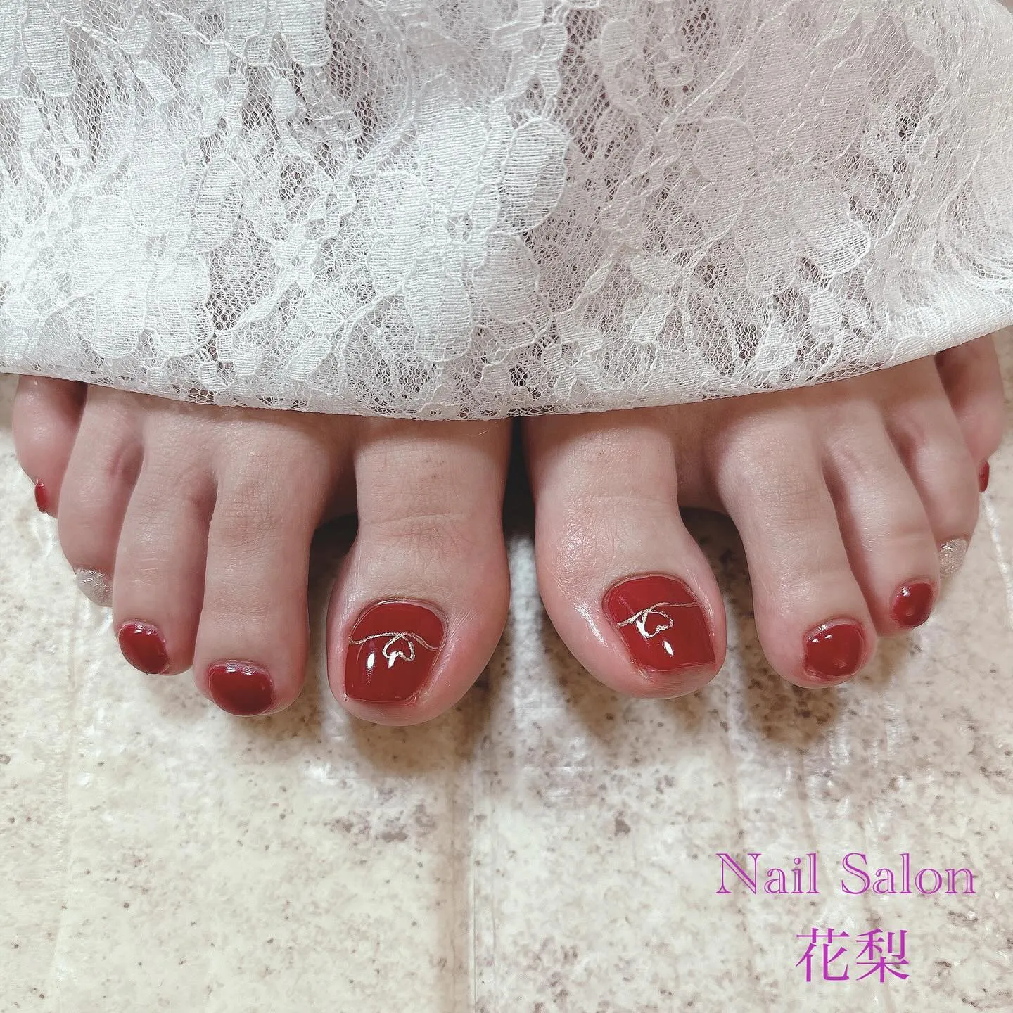 レッドネイル❤️