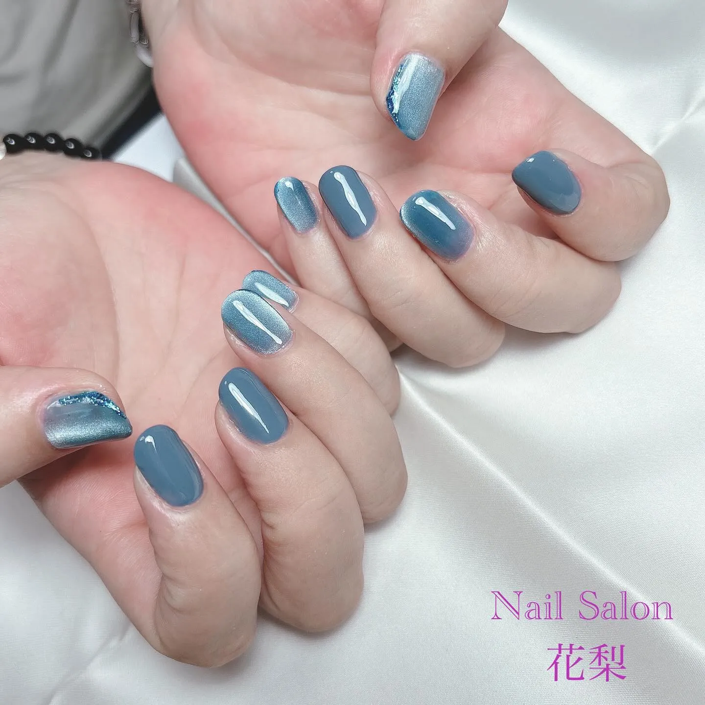 くすみブルーとマグネットが素敵✨