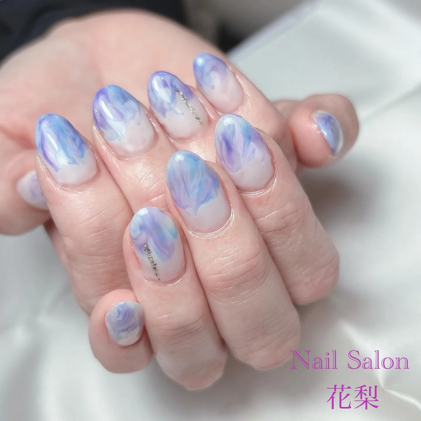 紫陽花ニュアンスネイル