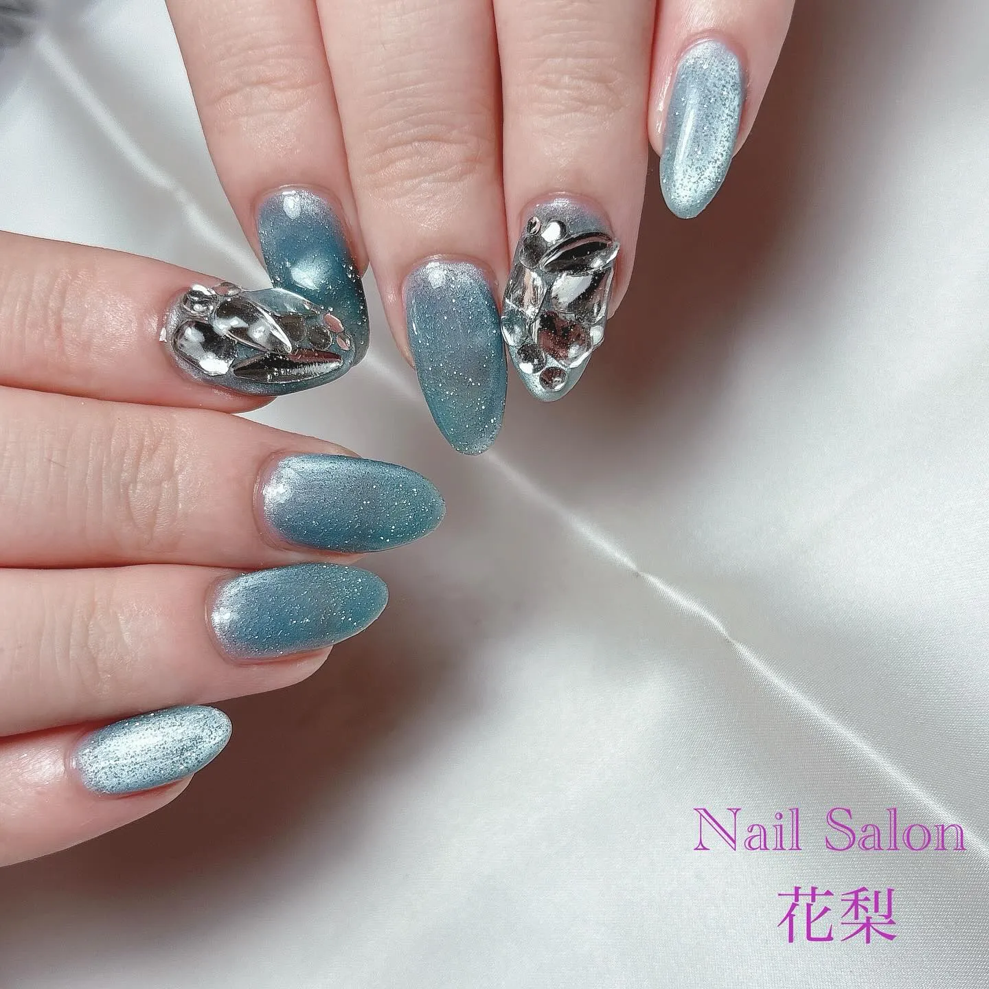 マグネット&埋めつくしネイル💎