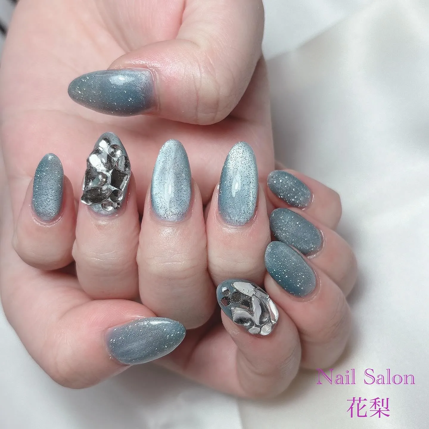 マグネット&埋めつくしネイル💎