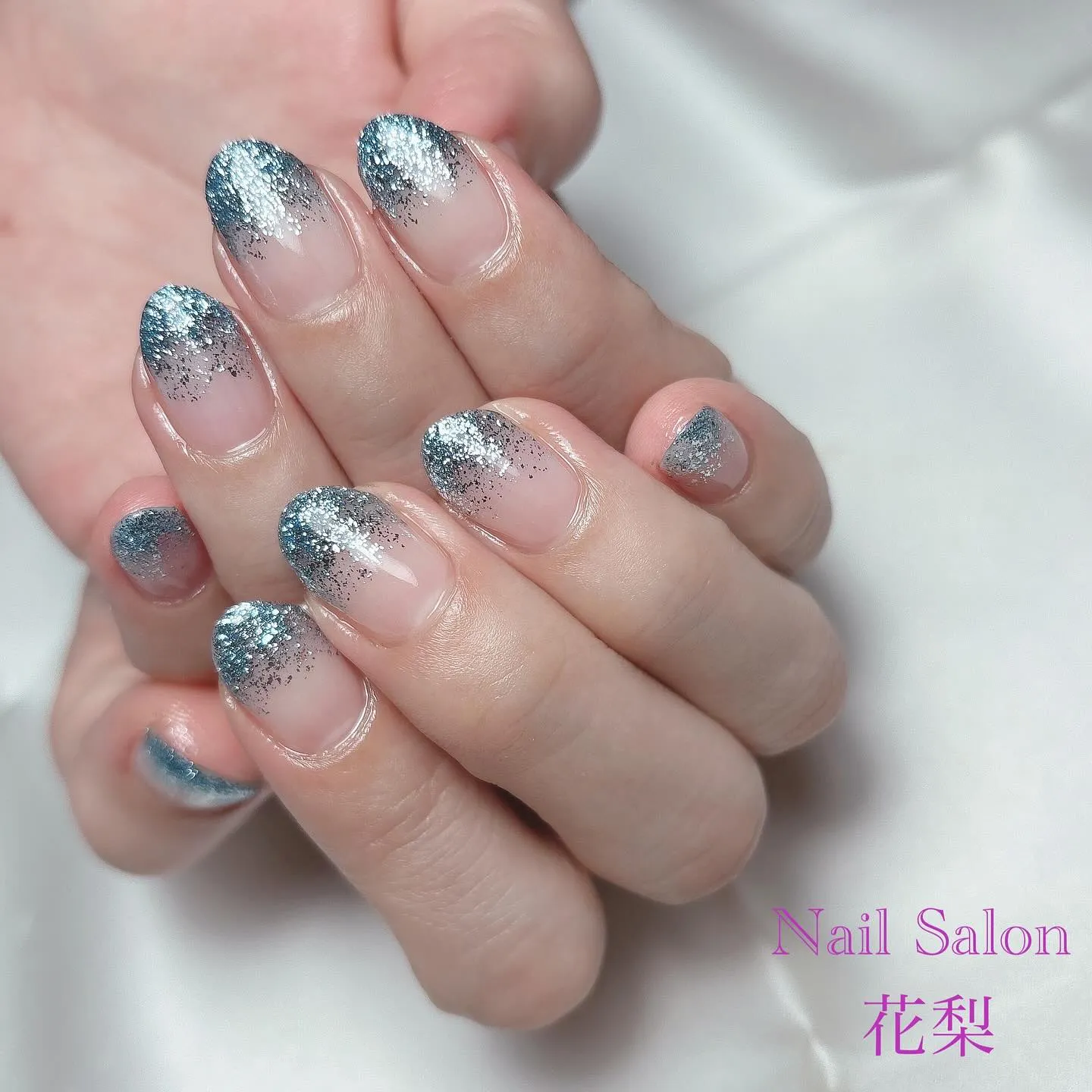 ラメグラデーション✨️💙