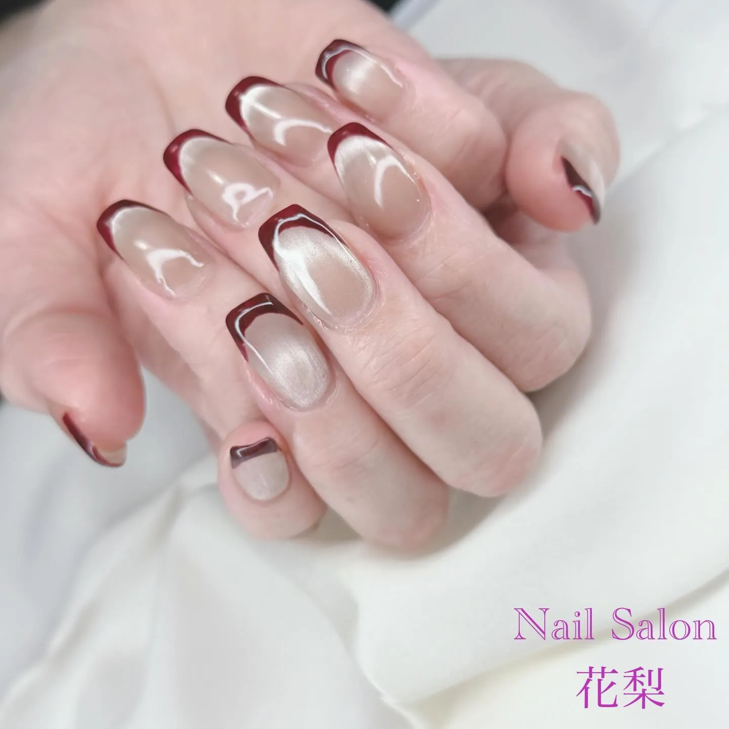 マグネット×フレンチネイル✨️